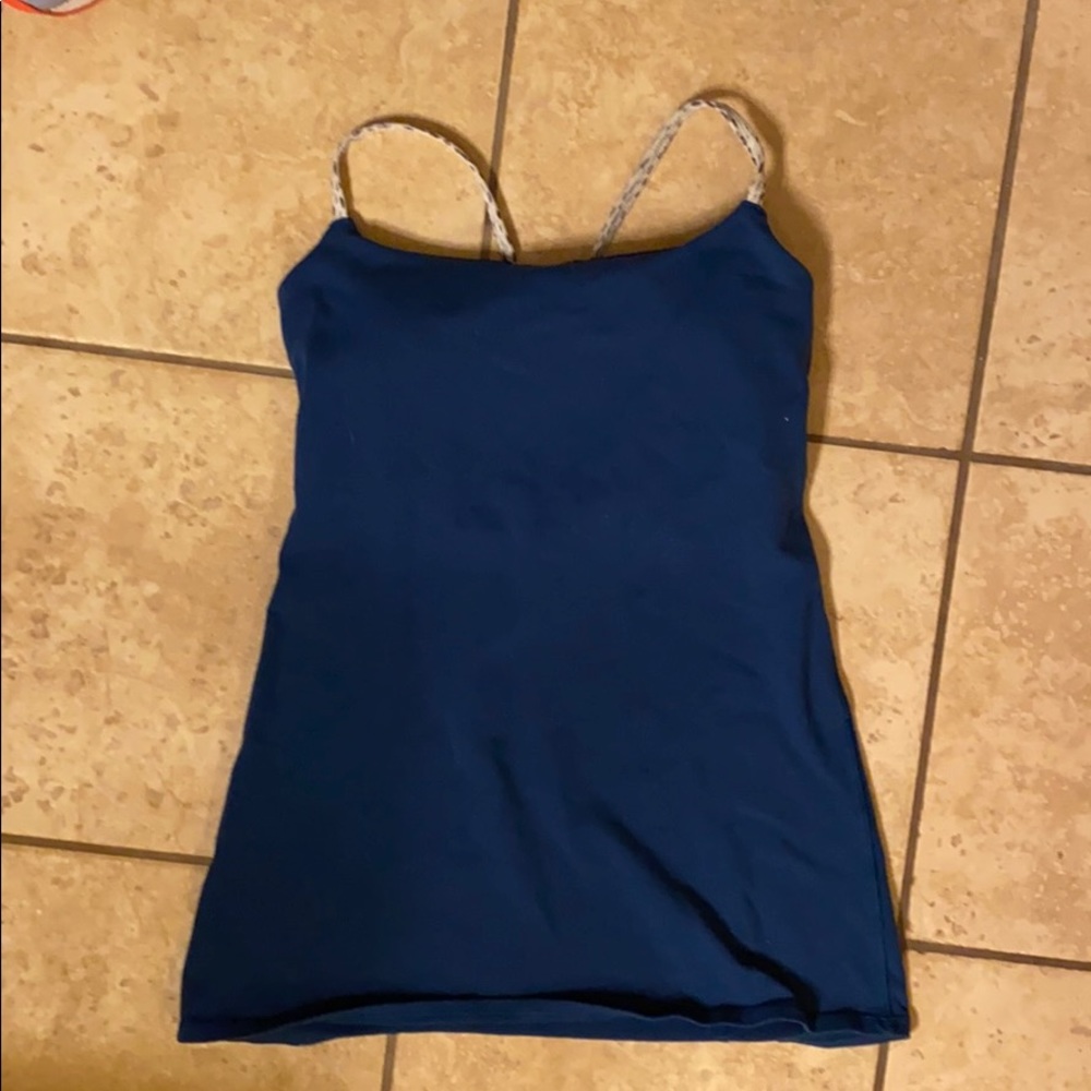 Lululemon built in bra tank w/ criss cross straps